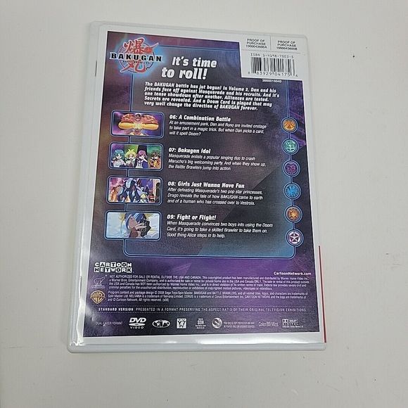 Bakugan DVD Lot Vol. 1,2,3 Cartoon Network Battle Brawlers - Picture 5 of 14